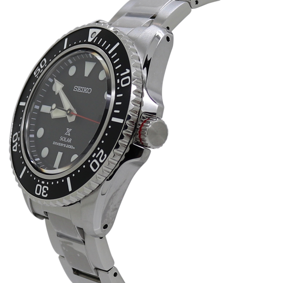 Seiko Prospex Solar Dive Watch with Sapphire Crystal and Black Dial #SNE589