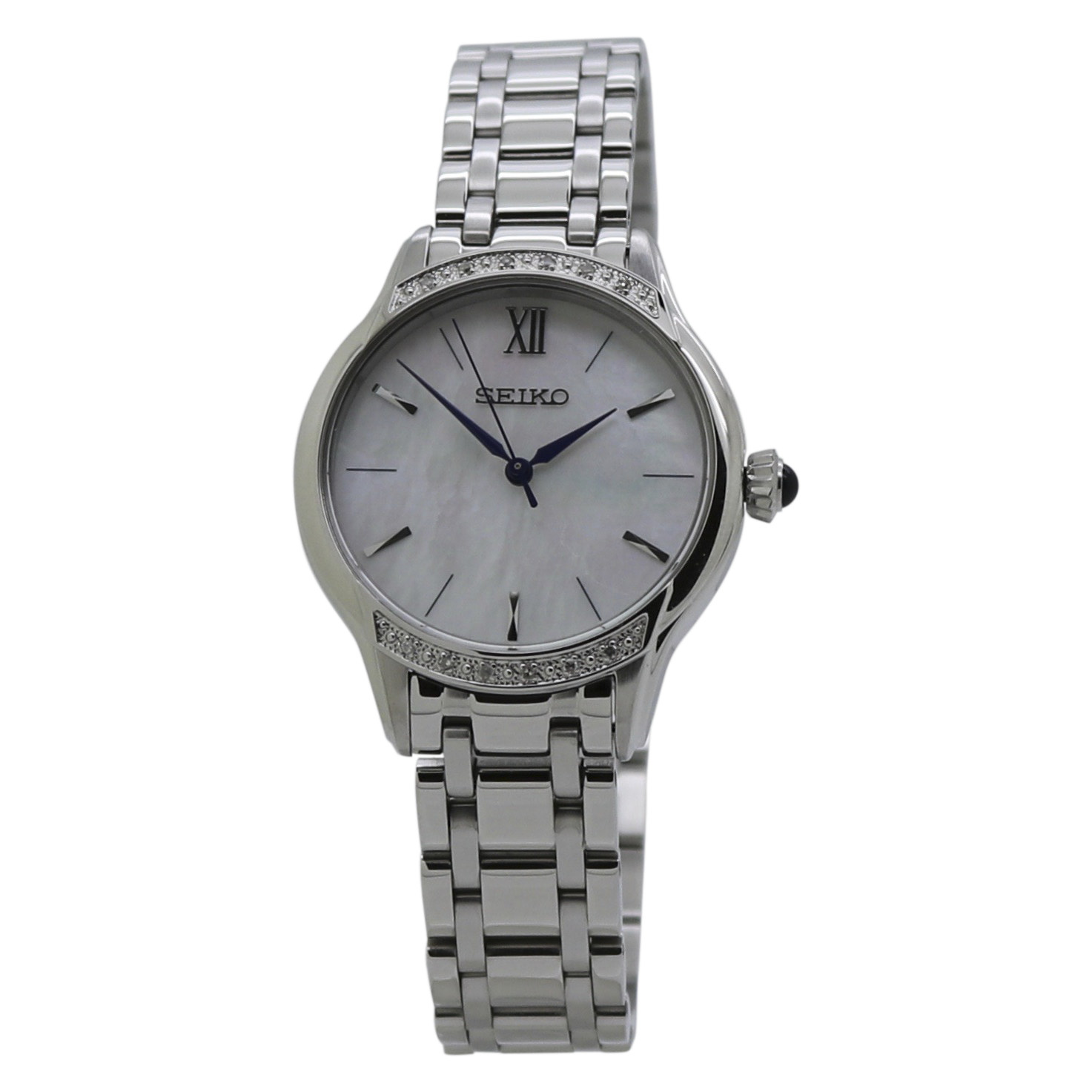 Seiko Quartz White Dial Stainless Steel Ladies Watch SRZ543