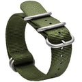 Green Nato Nylon Watch Band Military Heavy Duty 18mm/22mm