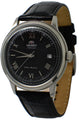 Orient Bambino Version 2 FAC0000AB0 Black Dial Black Leather Band Men's Watch - pass the watch
