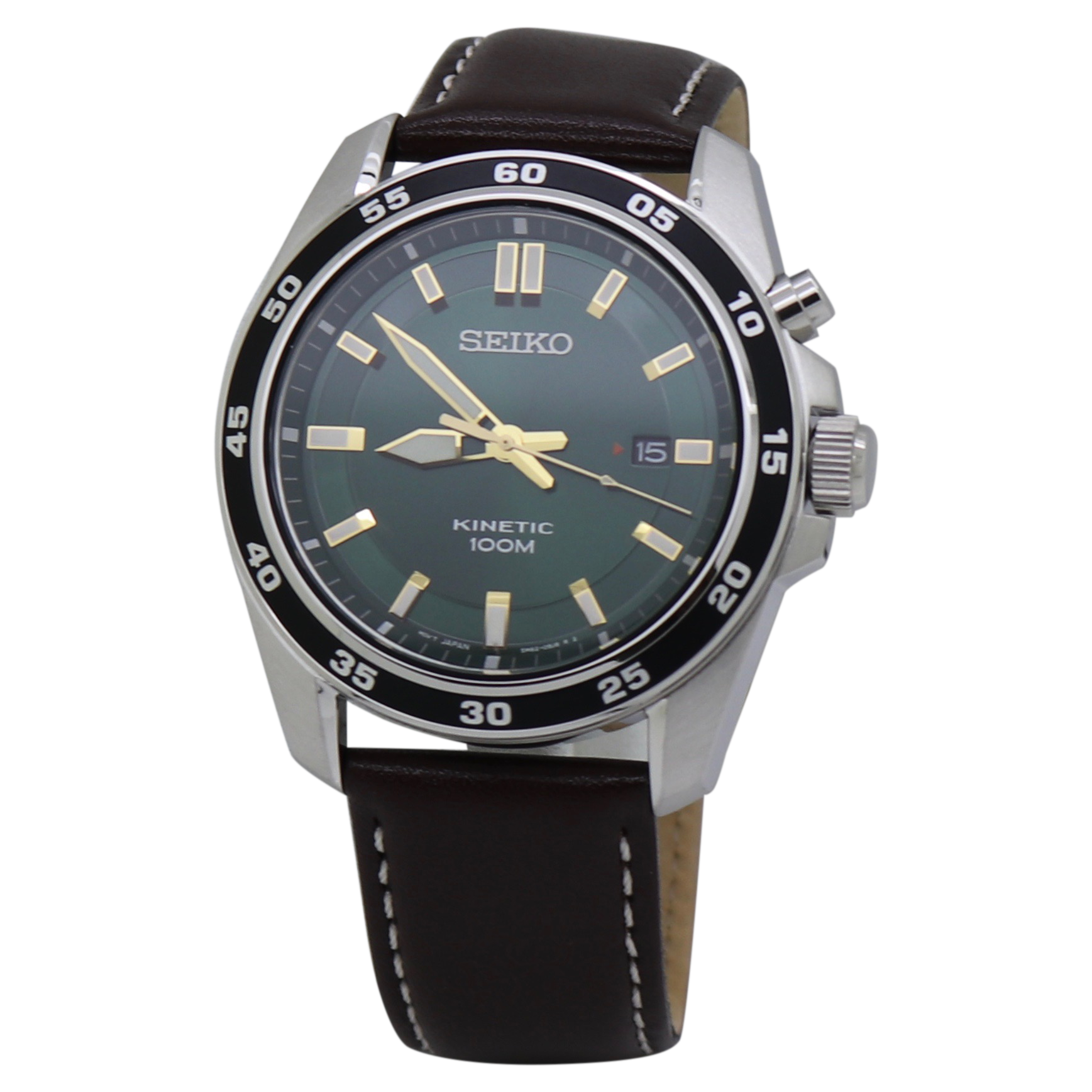 Seiko kinetic online leather strap