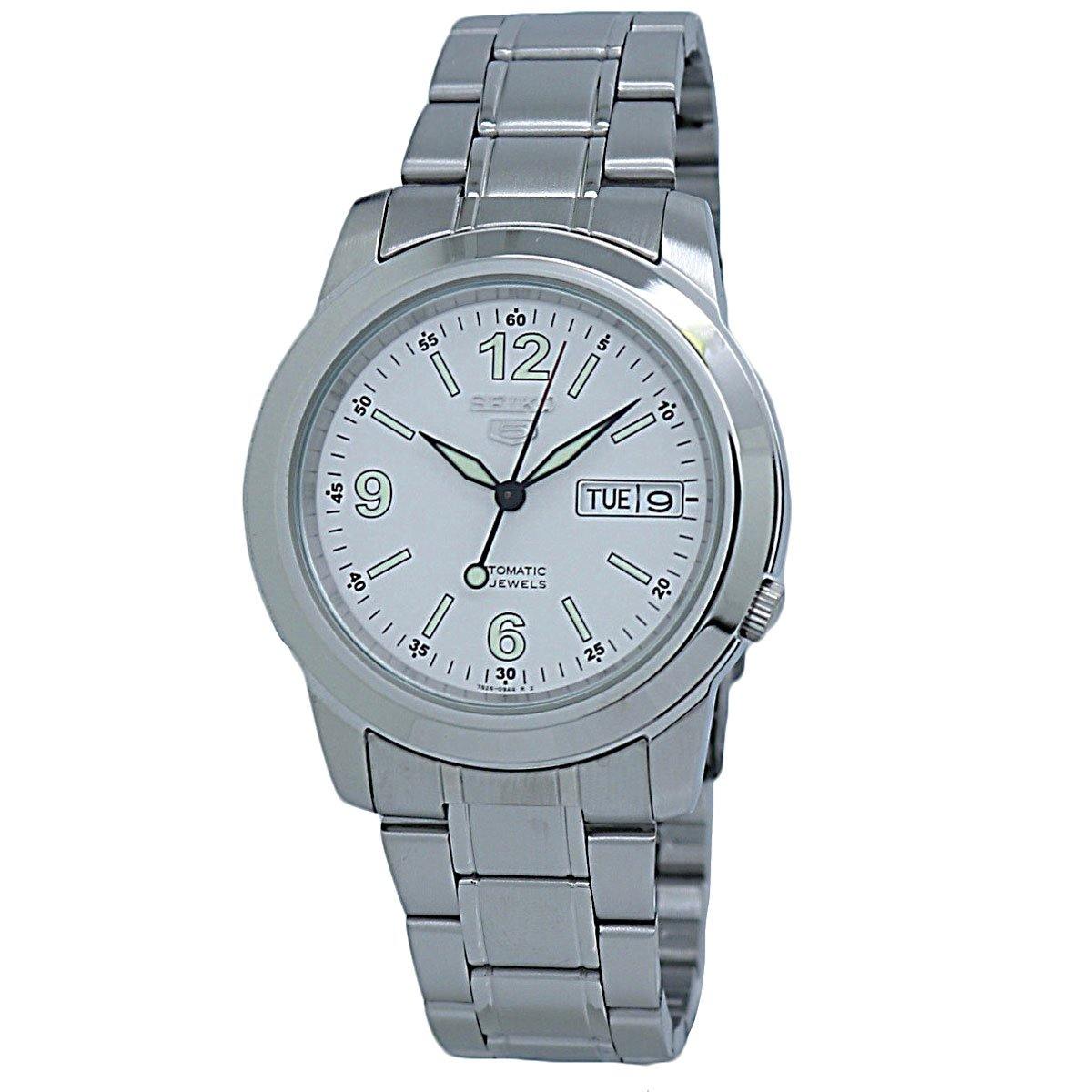 Seiko White Dial Stainless Steel Men's Watch SNKE57K1 – pass the