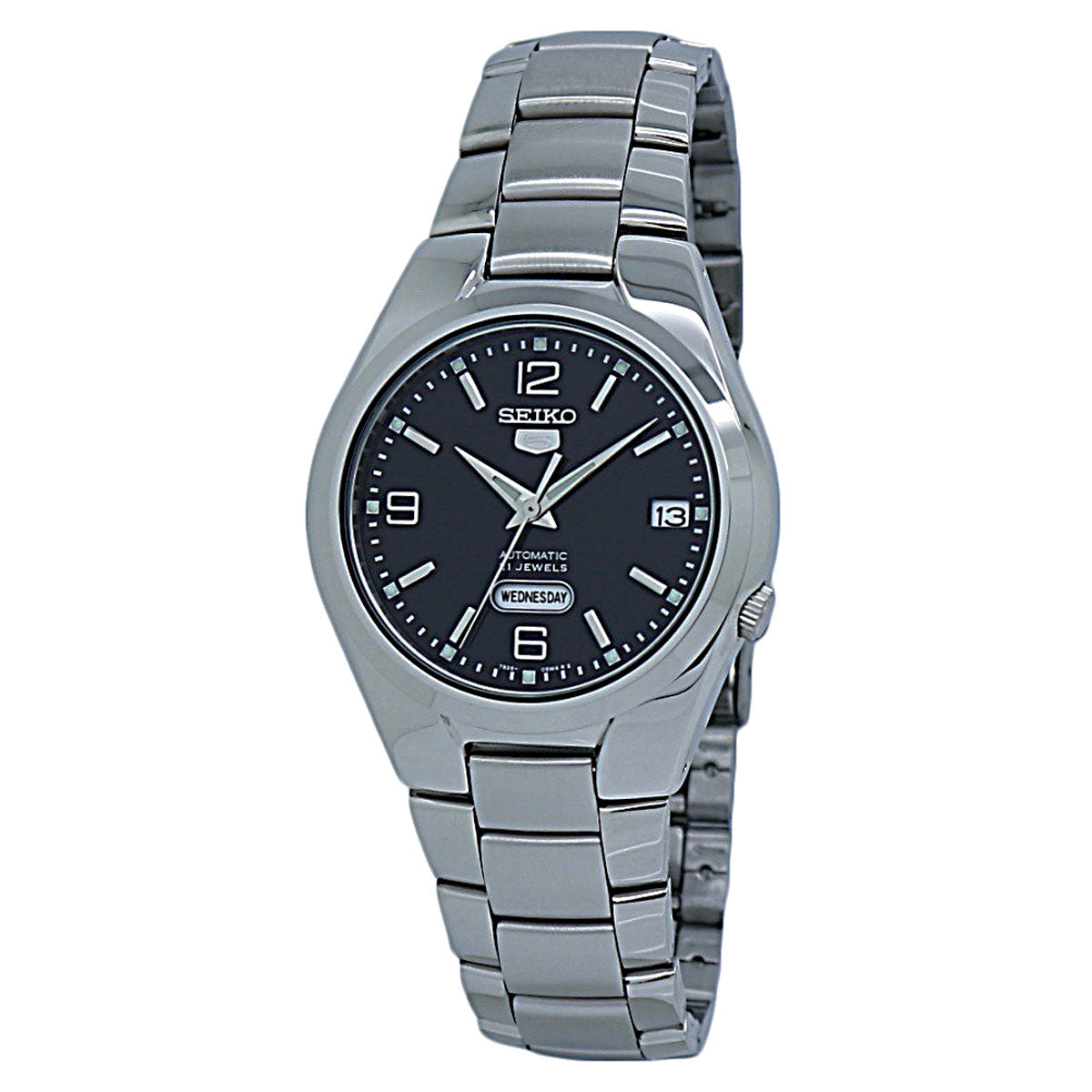 Seiko Black Dial Stainless Steel Men's Watch SNK623 – pass the watch
