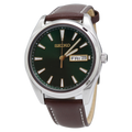Seiko Neo Classic SUR449 Green Dial Brown Leather Strap Men's Watch