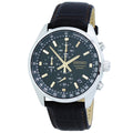 Seiko Chronograph Green Dial Leather Band Men's Watch SSB385