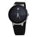 Movado Chronograph Black Dial Rubber Band Men's Watch 0607240
