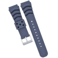Grey Silicone Diver's Style Watch Band- Suitable for SEIKO DIVER WATCH CAL.7S26 - pass the watch