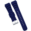 Blue Silicone Diver's Style Watch Band- Suitable for SEIKO DIVER WATCH CAL.7S26 - pass the watch