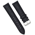 Alligator Embossed Genuine Leather Watch Band- Quick Release- Black - pass the watch