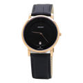 Orient Men's Quartz Watch Black Dial Black Leather Strap FGW0100BB0