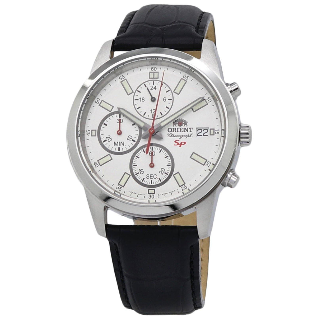 Orient SP Chronograph White Dial Men's Leather Watch FKU00006W0 – pass ...