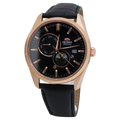 Orient Men's Sun and Moon Black Dial Leather Strap Men's Watch RA-AK0309B10B