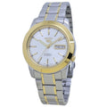 Seiko 5 Silver Dial Two-Tone Stainless Steel Men's Watch SNKE54 - pass the watch