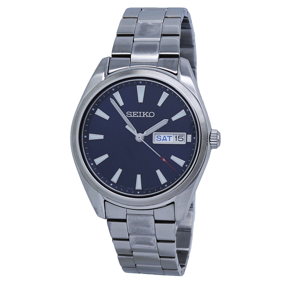Seiko Quartz Blue Dial Stainless Steel Men's Watch SUR341 – pass the watch