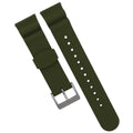 22MM Sport Silicone Quick Release Watch Strap / Green