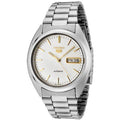 Seiko Men's SNXG47 Seiko 5 Automatic White Dial Stainless Steel Watch - pass the watch