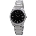 Seiko Classic Quartz Black Dial Stainless Steel Men's Watch SUR319P1 - pass the watch
